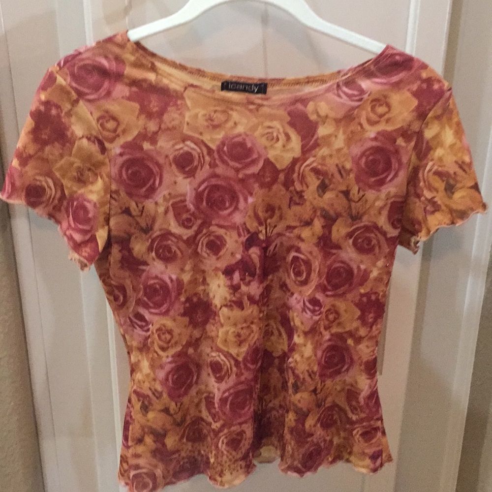 Shear material with tiny rhinestones size s-m